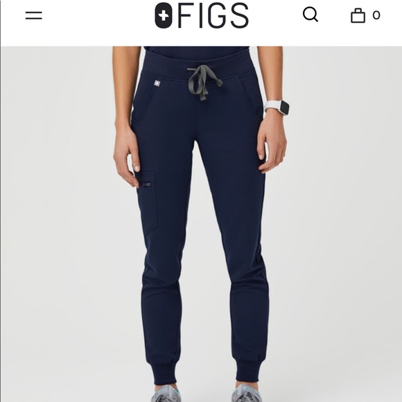 FIGS Navy Blue Jogger Scrub Pants - Picture 1 of 8
